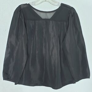 Anthro KAS Designs sheer yoke silk peasant blouse